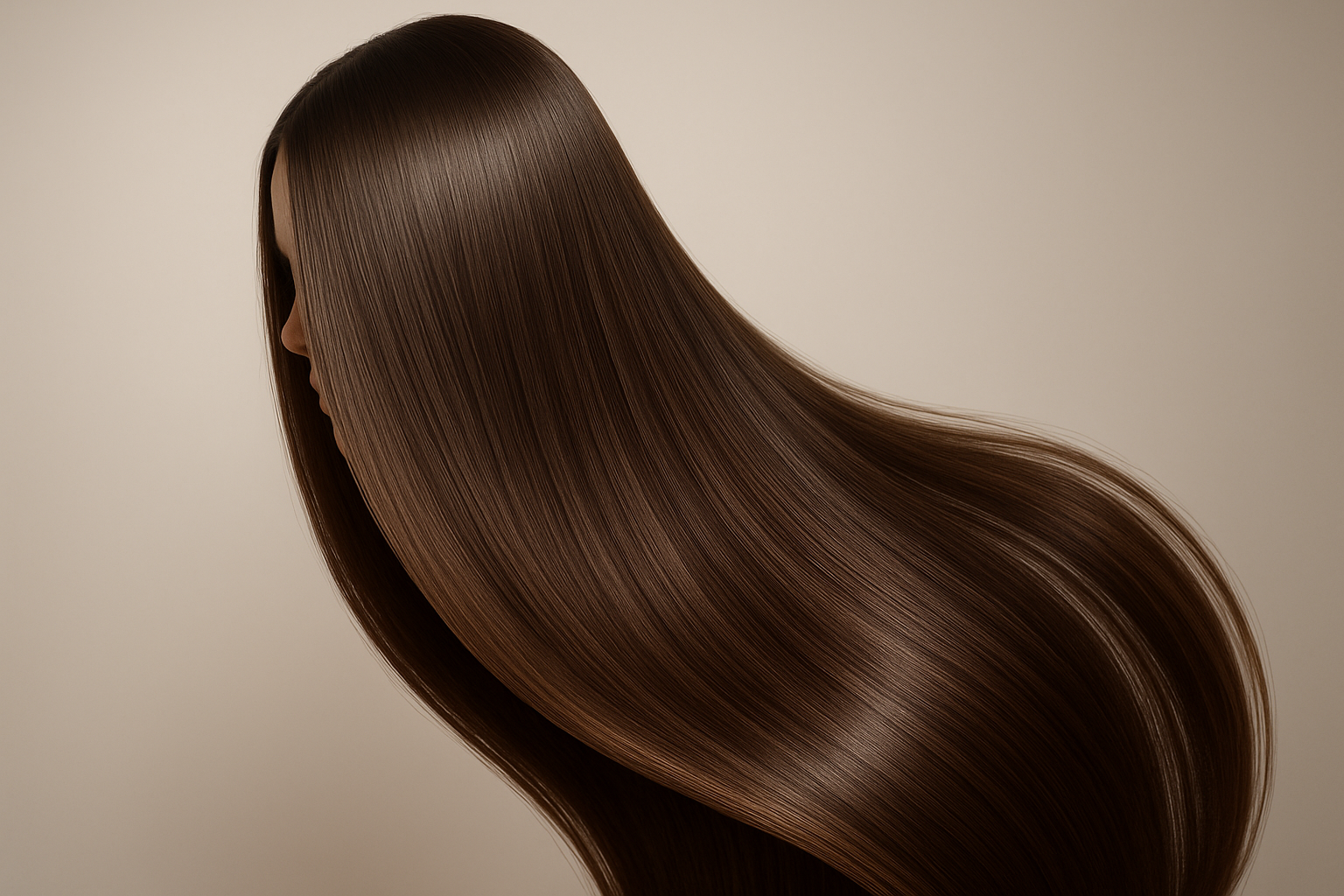 silky luxurious straight hair